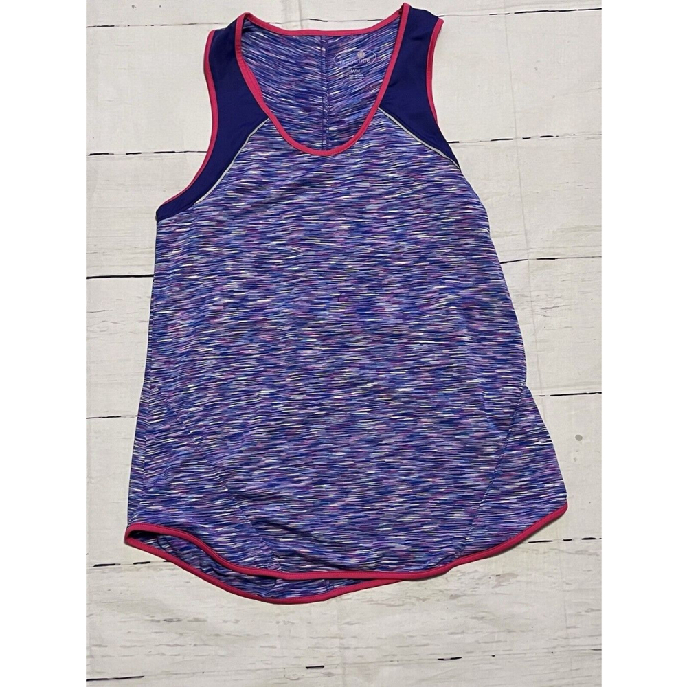 Tangerine Tank Top Womens Size Medium Blue Purple Pink Stretch Active EUC